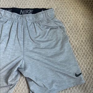 Nike Gray Athletic Shorts with Elastic Waistband